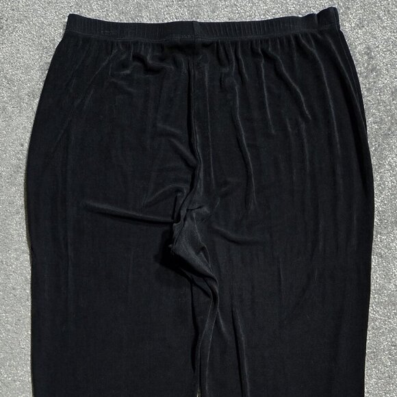 Chico's Travelers Black Straight Leg Slinky Knit Pull On Pants Capsule Comfy - Picture 5 of 9